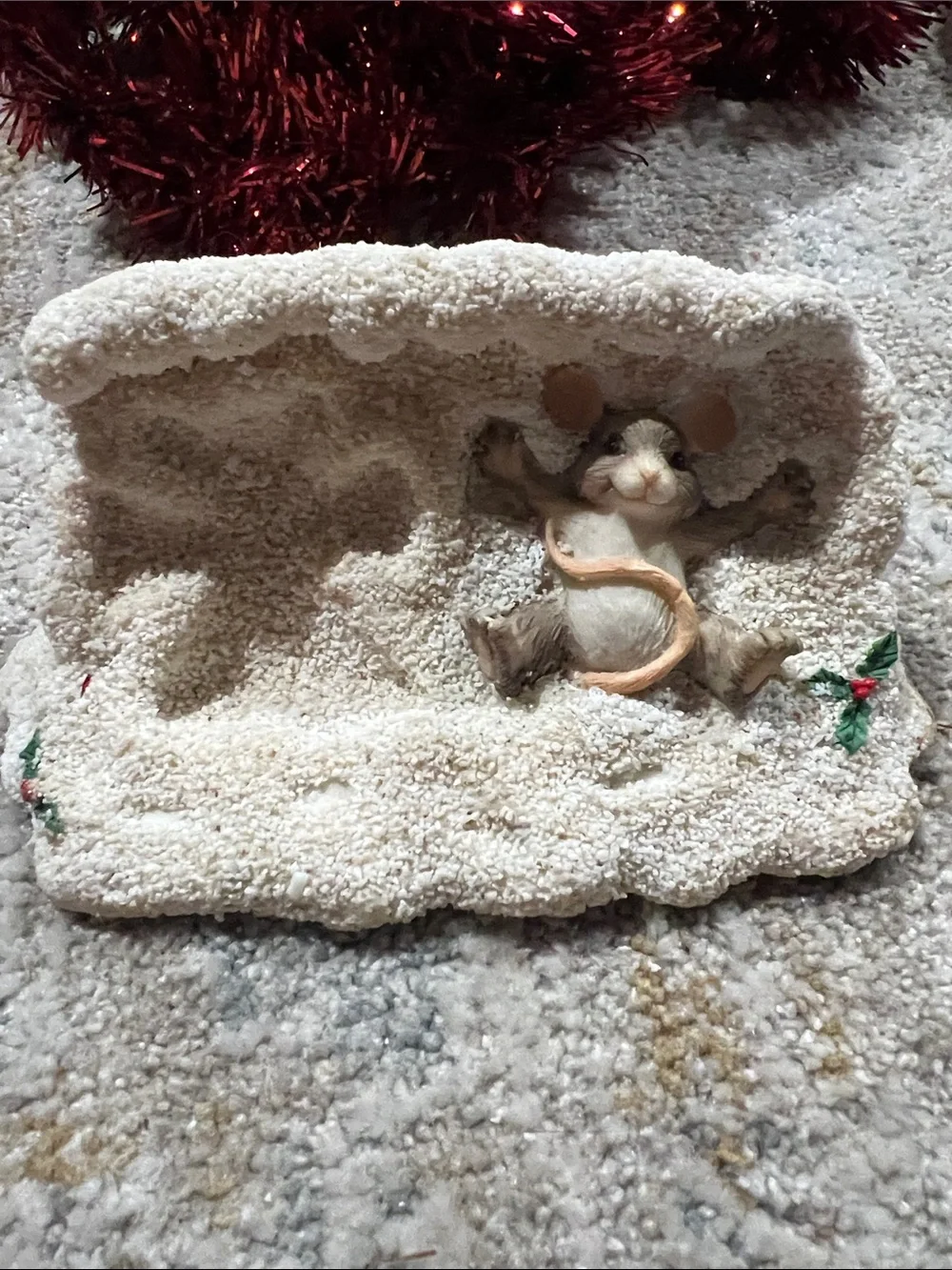 Charming Tails by Silvestri Maxine Making Snow Angels Dean Griff Figurine z95